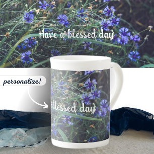 Tasse En Porcelaine Le champ de Cornflower