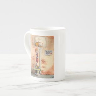 Tasse En Porcelaine Le claquement trempent sur le cercle de
