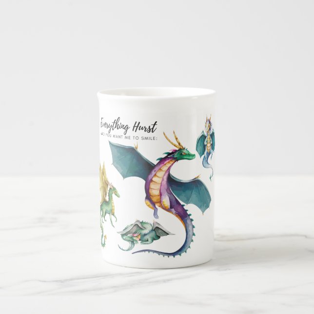 Tasse En Porcelaine Le dragon est un légendaire reptile (Devant)