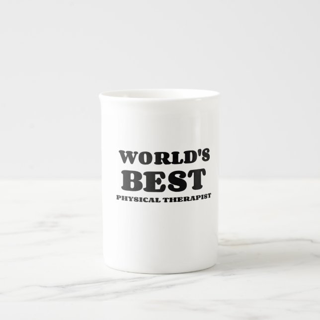 TASSE EN PORCELAINE LE MEILLEUR THÉRAPEUTE PHYSIQUE DU MONDE (Devant)