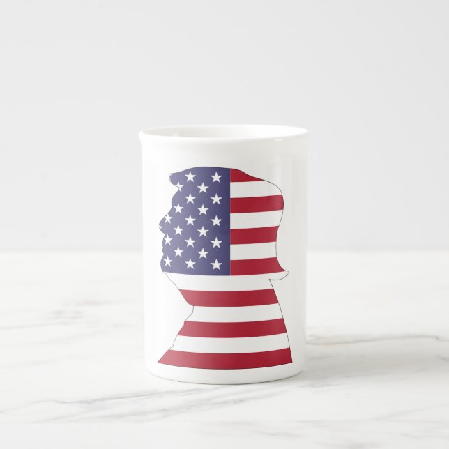 TASSE EN PORCELAINE LE PRÉSIDENT DONALD TRUMP AMERICAN FLAG (Devant)