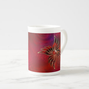 Tasse En Porcelaine Le rouge comme la confiture de flamme