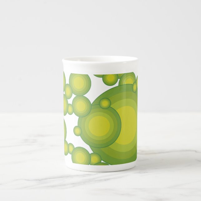 Tasse En Porcelaine Le style années 70 vert (Devant)