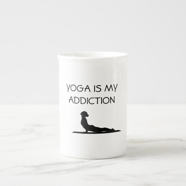 Tasse En Porcelaine Le yoga est ma dépendance (Devant)