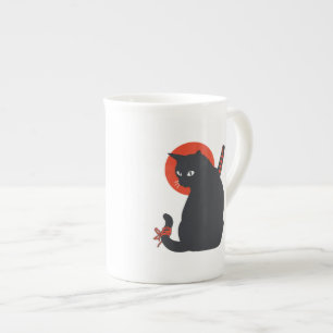 Tasse En Porcelaine Les chats en guerrier Samurai - Choisir la couleur