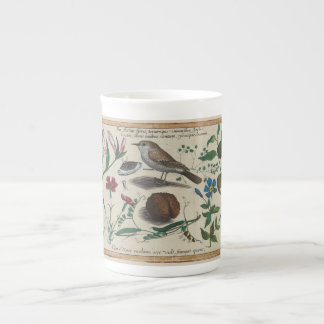 Tasse En Porcelaine Les insectes antiques, fleurs, porte des fruits