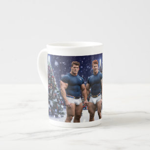 Tasse En Porcelaine Les sapins de Noël lumineux de SlipperyJoe deux mu