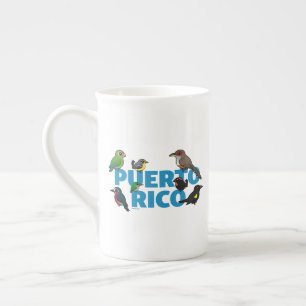 Tasse En Porcelaine L'exploit de Porto Rico Birdorable. Oiseaux endémi