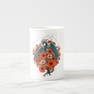 Tasse En Porcelaine Logo de dragon asiatique