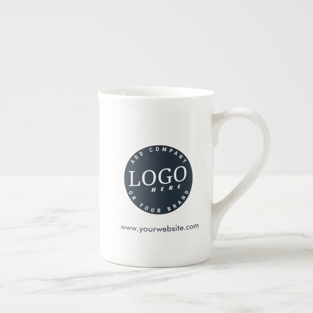 Tasse En Porcelaine Logo d'entreprise moderne simple personnalisable (Droite)