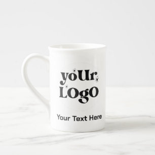 Tasse En Porcelaine Logo minimaliste et commerce de texte