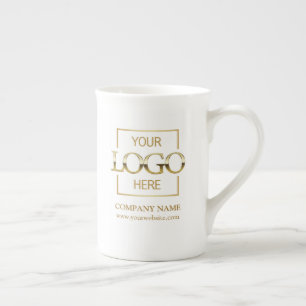 Tasse En Porcelaine Logo personnalisé de marque minimaliste moderne