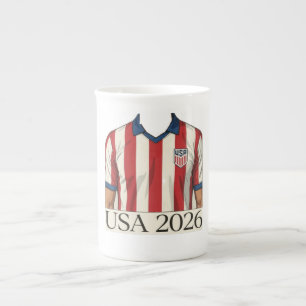 Tasse En Porcelaine Maillot de foot USA rétro style patriotique rouge
