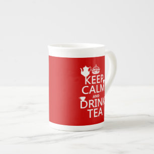 Tasse En Porcelaine Maintenez thé calme et de boissons - toutes les