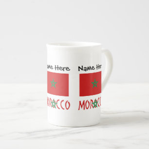 Tasse En Porcelaine Maroc Drapeau Marocain Personnalisé