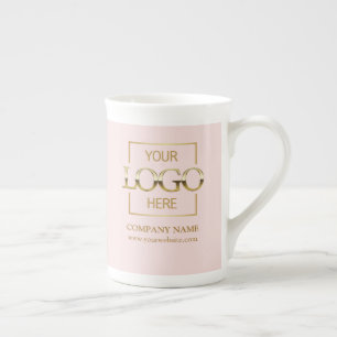 Tasse En Porcelaine Marque d'entreprise minimaliste moderne personnali