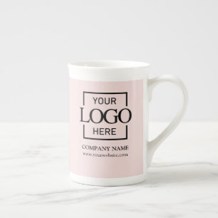 Tasse En Porcelaine Marque d'entreprise minimaliste moderne personnali