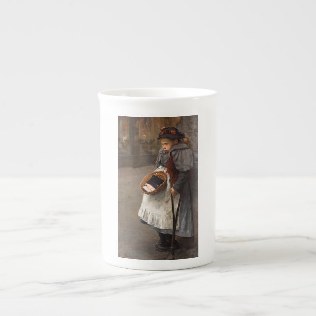 Tasse En Porcelaine Matchstick Girl pauvre rue Urchin Pauvreté urbaine (Devant)