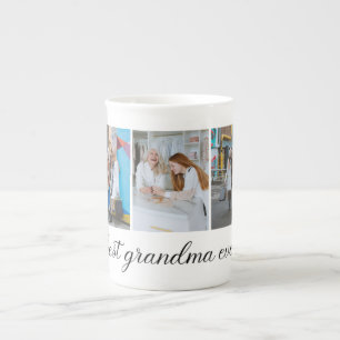 Tasse En Porcelaine Meilleur Collage photo de grand-mère Ever 3