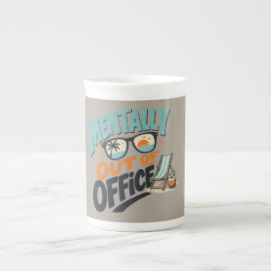 Tasse En Porcelaine Mentalement absent du bureau