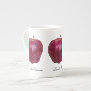 Tasse En Porcelaine Merci enseignant moderne Red Apples
