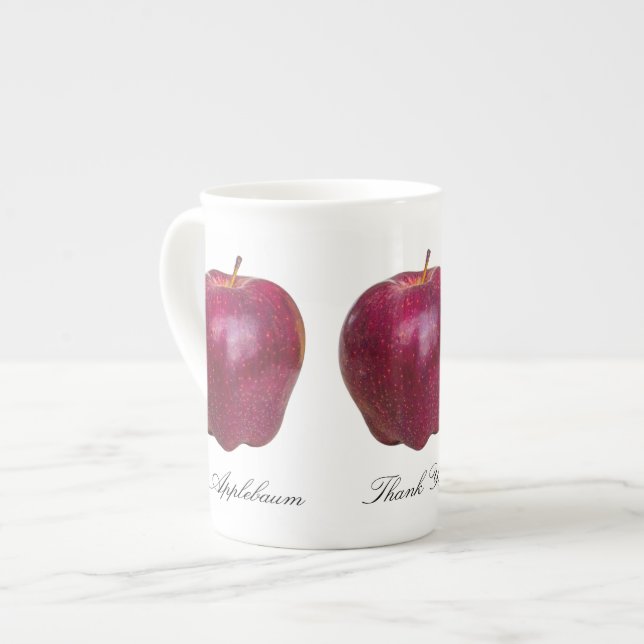 Tasse En Porcelaine Merci enseignant moderne Red Apples (Devant gauche)