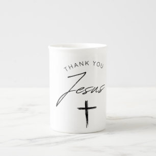 Tasse En Porcelaine Merci Jésus Mug, Bible Verse Bible chrétienne
