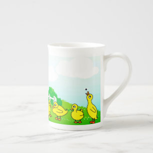 Tasse En Porcelaine Mère Canard et Canards