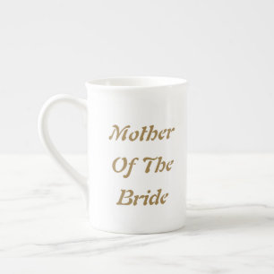 Tasse En Porcelaine Mère de la mariée Maman Or Blanc Cadeau Favori