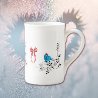 Tasse En Porcelaine Merlebleu à Noël