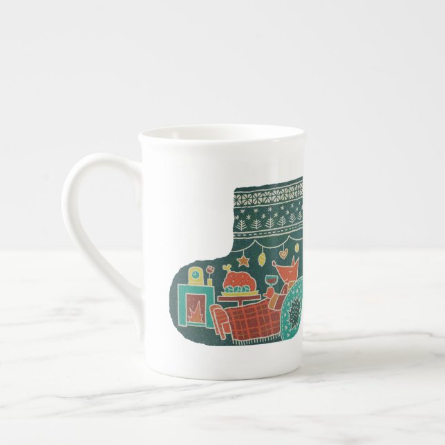 Tasse En Porcelaine Merry Christmas from My Fox Hole! (Gauche)