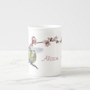 Tasse En Porcelaine Mésanges bleues vintages