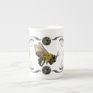 Tasse En Porcelaine Miel Bee