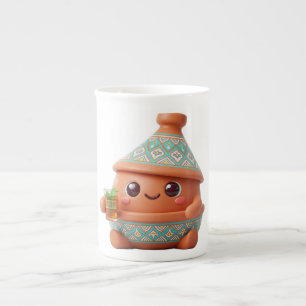 Tasse En Porcelaine Mignon Kawaii Autocollant 3D Tagine et Théière Mar