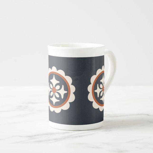 Tasse En Porcelaine Minoan Design (Devant droit)