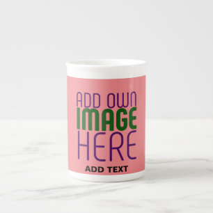 TASSE EN PORCELAINE MODÈLE DE TEXTE D'IMAGE ROSE MODERNE ÉDITABLE SAUM