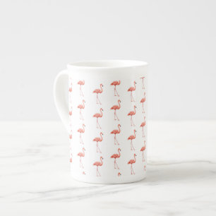 Tasse En Porcelaine Modèle Flamingo rose féminin