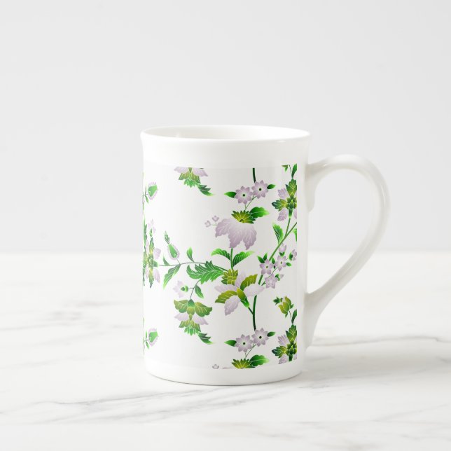 Tasse En Porcelaine Modèle floral (Droite)