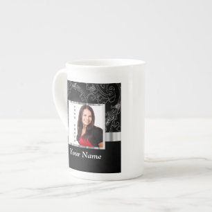 Tasse En Porcelaine Modèle instagram baroque noir