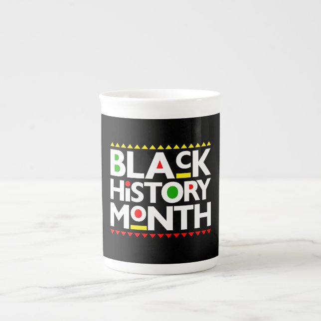 Tasse En Porcelaine Mois de l'histoire noire Melanin King Reine Sista  (Devant)