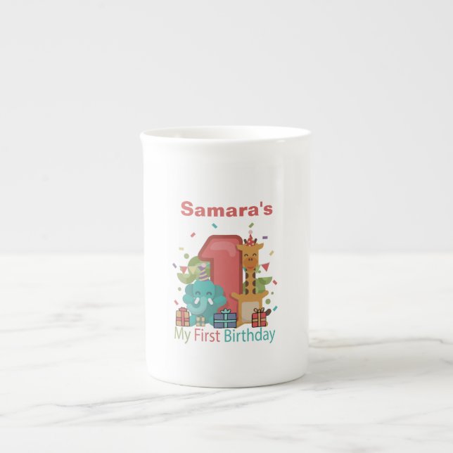 Tasse En Porcelaine Mon premier anniversaire (Devant)