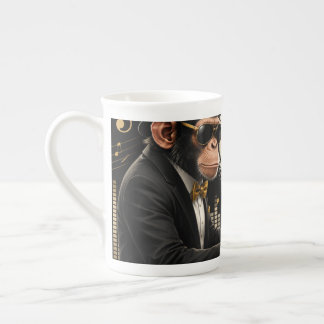Tasse En Porcelaine Monkey Playing Piano Music Poster – I Am Music