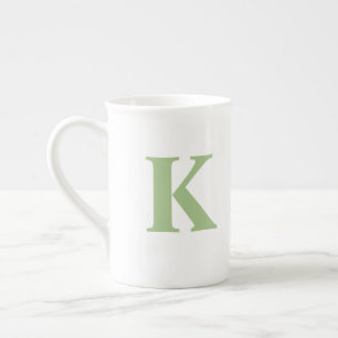 Tasse En Porcelaine Monogramme personnalisé Musique initiale