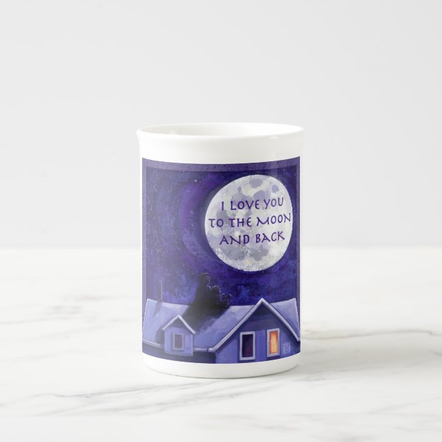 Tasse En Porcelaine Montre Lune (Devant)