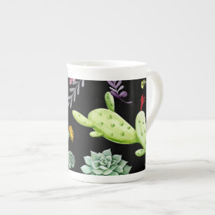 Tasse En Porcelaine Motif Cactus 2