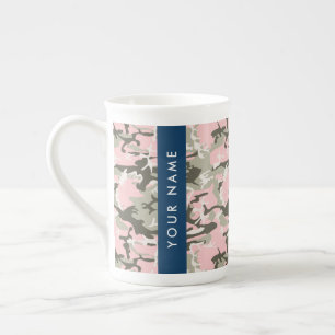 Tasse En Porcelaine Motif camouflage rose et vert Personnalisez votre
