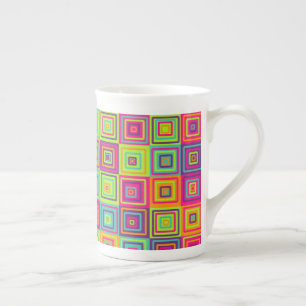 Tasse En Porcelaine Motif de carrés