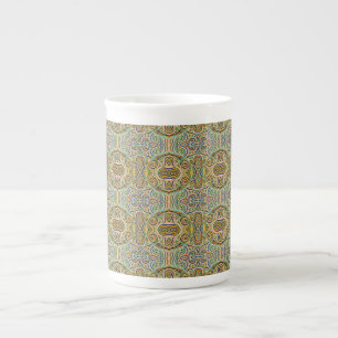 Tasse En Porcelaine Motif inspiré par la mosaïque de Gaudí - Abstrait