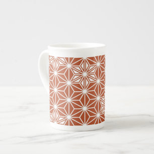 Tasse En Porcelaine Motif japonais Asanoha - terre cuite