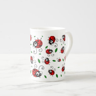 Tasse En Porcelaine Motif mignon de coccinelle